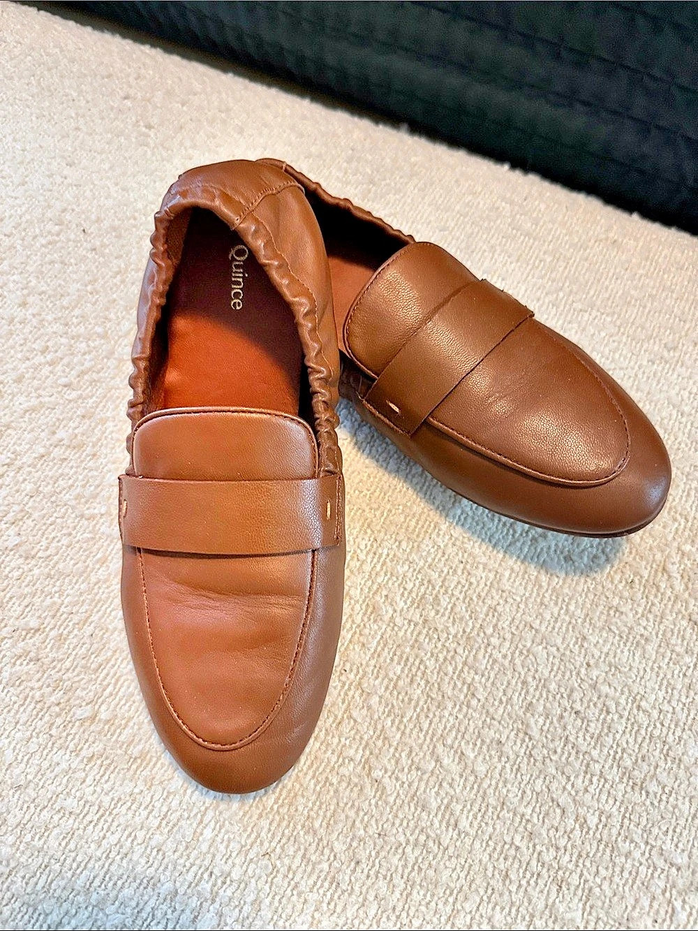 Quince Italian Leather Brown Penny Loafers Women’s 7 - Picture 2 of 5